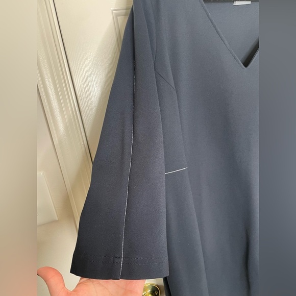 Persona by Marina Rinaldi Navy V-Neck Midi Dress XL - Picture 3 of 14